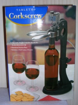(image for) Tabletop Corkscrew Black Adjustable Height - Click Image to Close
